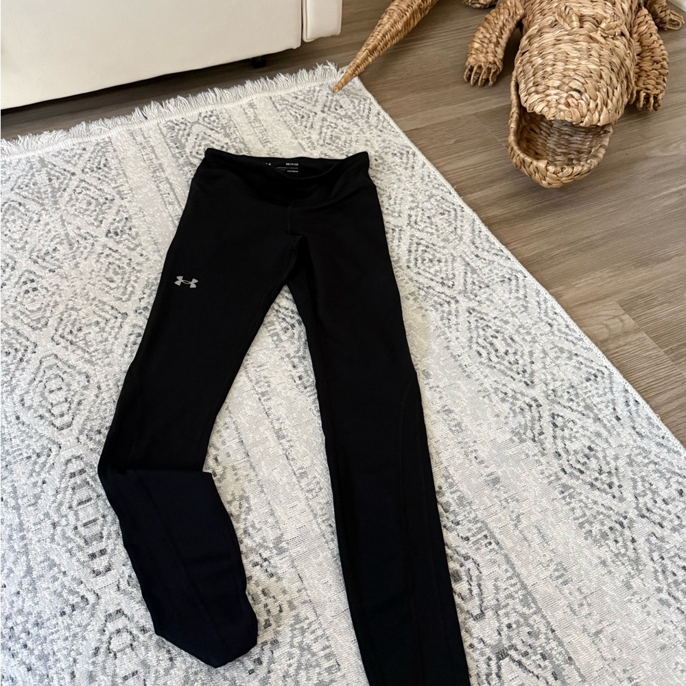 Under Armour HeatGear  Leggings Womens Size S Black Compression.